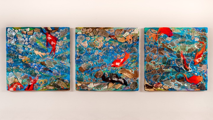 Sapphire Pond, detail by Paula Bowers