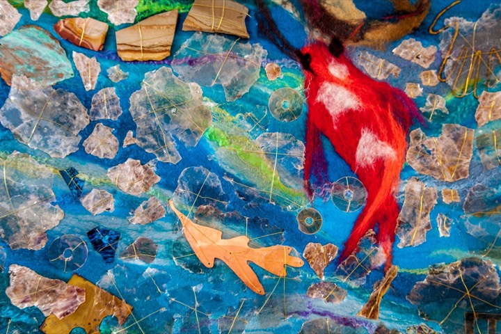 Sapphire Pond, detail by Paula Bowers
