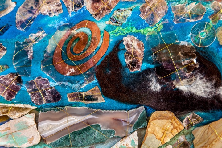 Sapphire Pond, detail by Paula Bowers