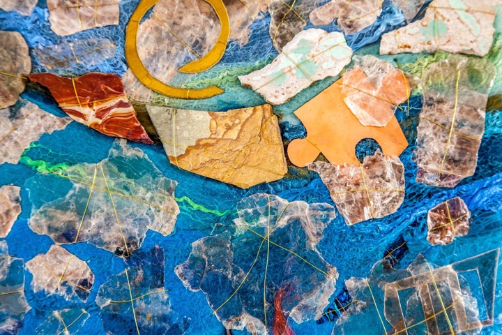 Sapphire Pond, detail by Paula Bowers