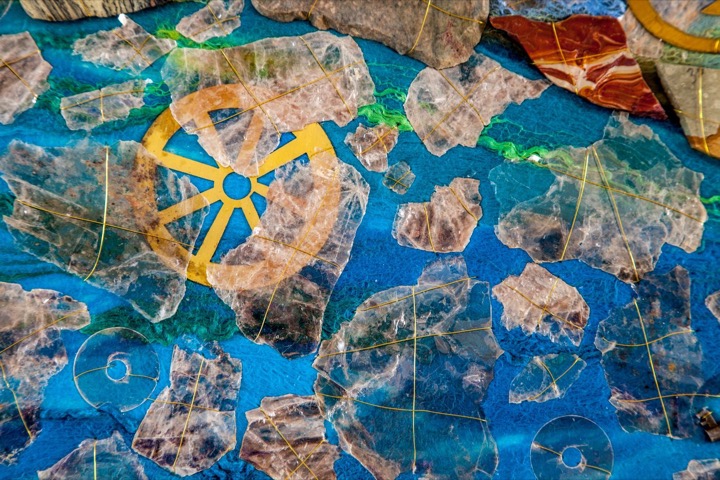 Sapphire Pond, detail by Paula Bowers